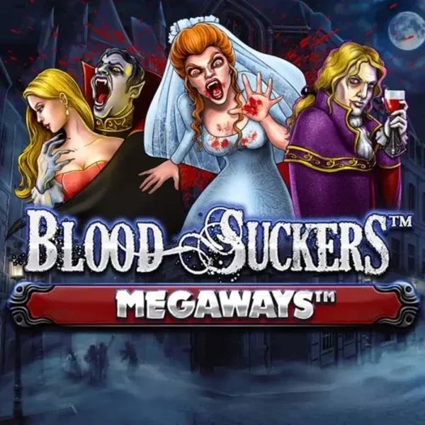 Official Slots logo: Blood Suckers Megaways by Red Tiger Gaming at Wolf Casino