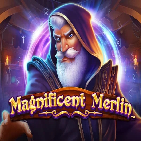Magnificent Merlin slot logo by Greentube at Wolf Casino